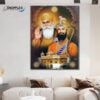 Guru Nanak Dev ji with Golden Temple Single Canvas Art Prints for Sale