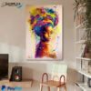 Abstract Lady face Canvas Painting Print design wall Art home Decor