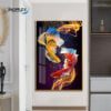 Crystal Canvas wall art for sale Print Abstract Koi Gold Fishes Design Single Piece Art