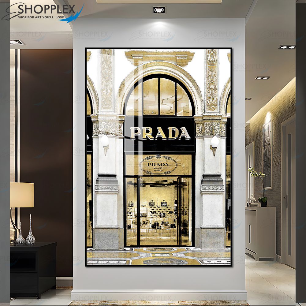 Luxury Brand Prada Store Wall Decor Design Single Piece Art B18