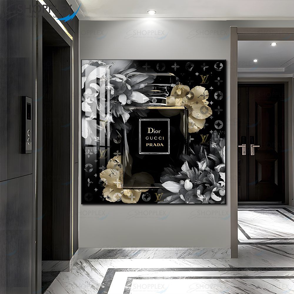 Luxury Brand Prada Dior Gucci Perfume Wall Decor Design Single Piece Art B7
